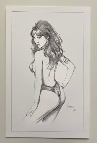 VERY RARE Joe Jusko Sketch Card Limited Print Signed, 1998