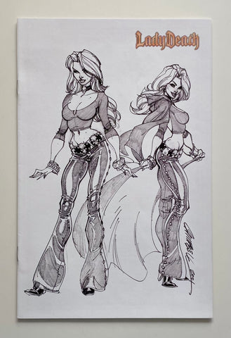 Lady Death #2B, Gauntlet, J. Scott Campbell Sketch Variant, Limited Edition, 2002